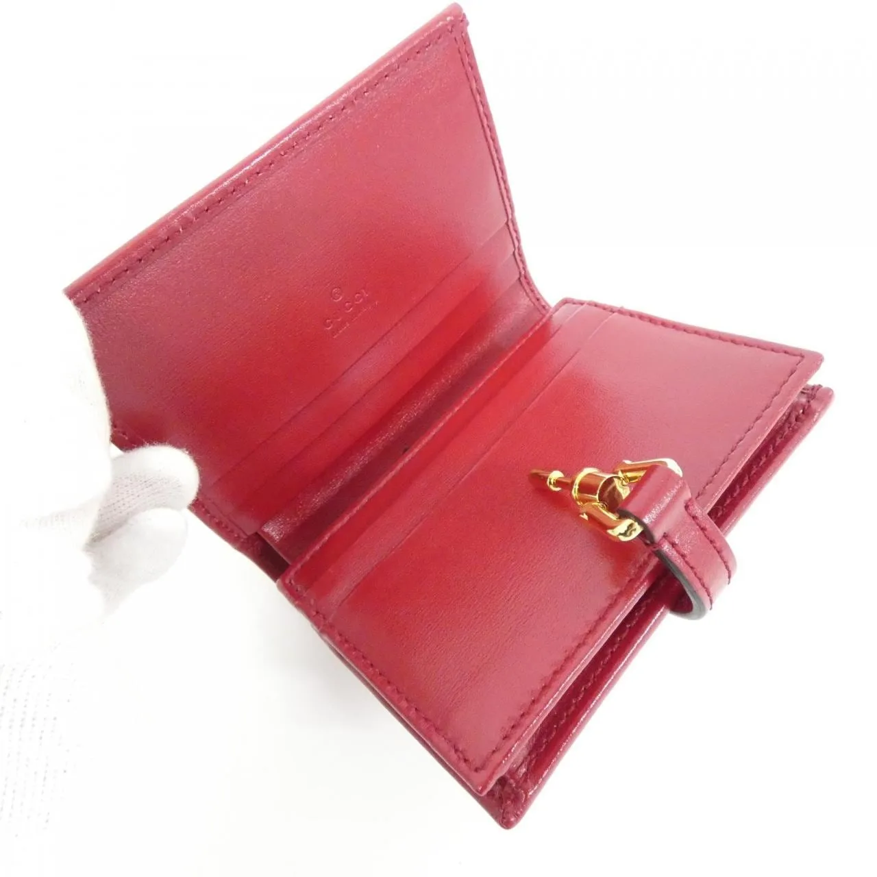 GUCCI 645536 14J0G Wallet Leather 皮革 未使用品 - 縮圖 4