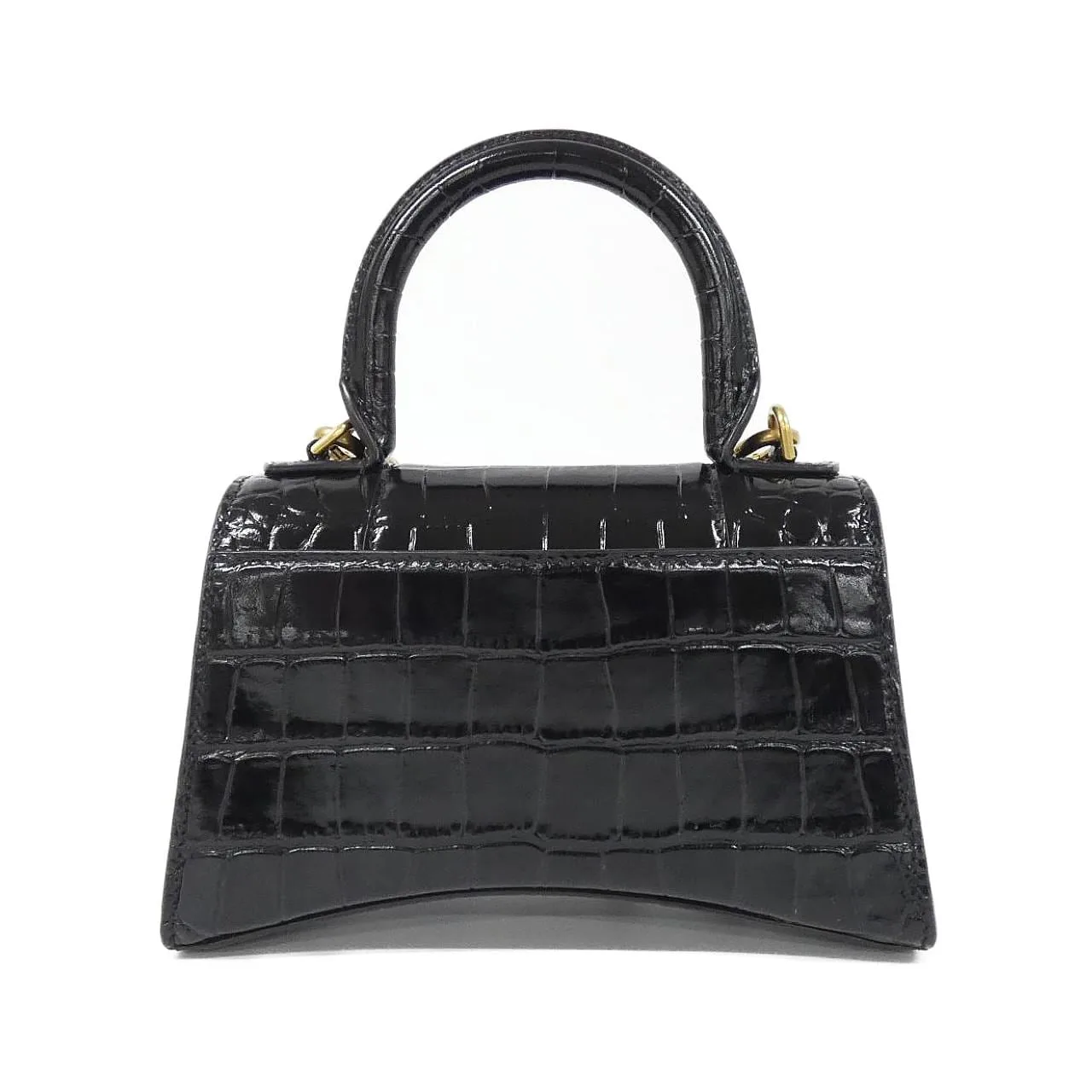 BALENCIAGA Hourglass 592833 1LRGM Handbag 黑色 中古品A - 縮圖 2