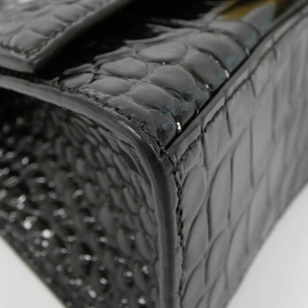 BALENCIAGA Hourglass 592833 1LRGM Handbag 黑色 中古品A - 縮圖 3