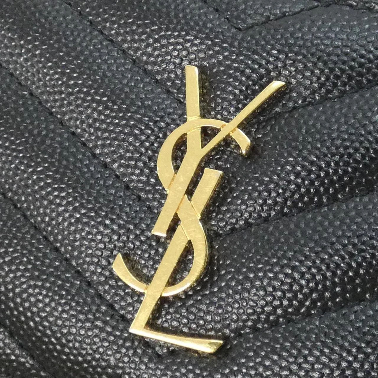 SAINT LAURENT 607915 BOW01 Coin Case 黑色 中古品A - 縮圖 5