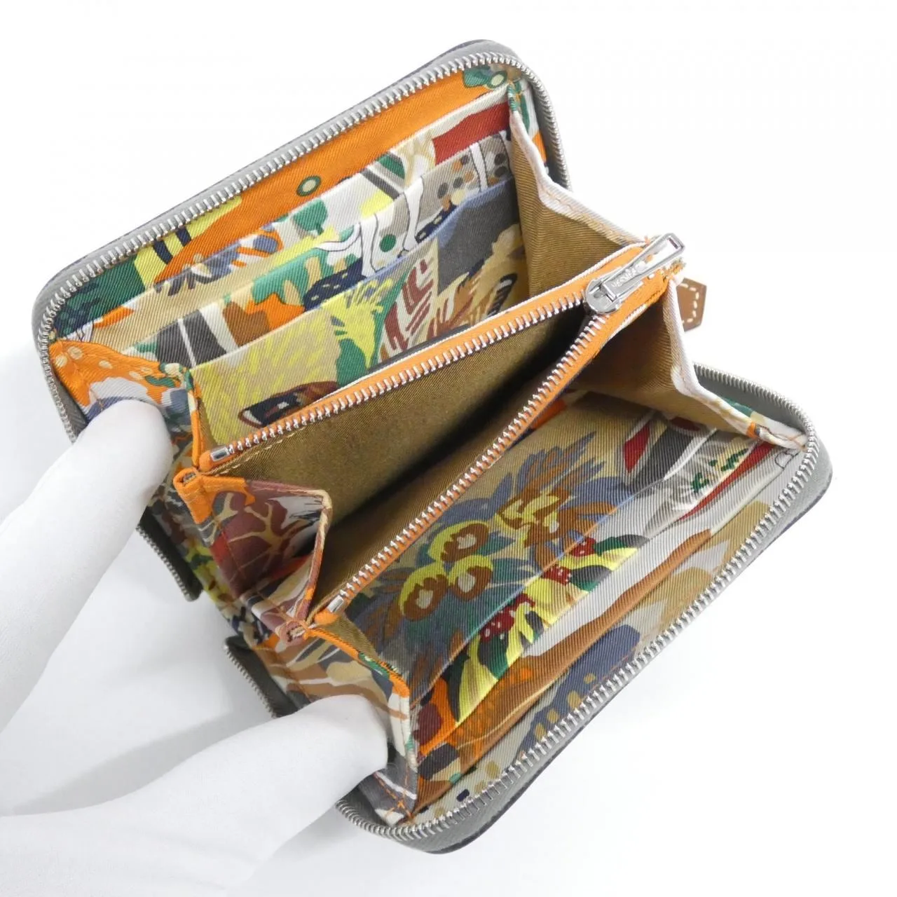 HERMES 084541CK Wallet Orange Rank A - Thumbnail 4