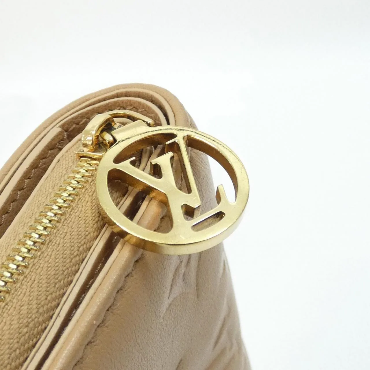 LOUIS VUITTON M81673 Wallet Lambskin 駝色 羊皮 中古品B - 縮圖 6