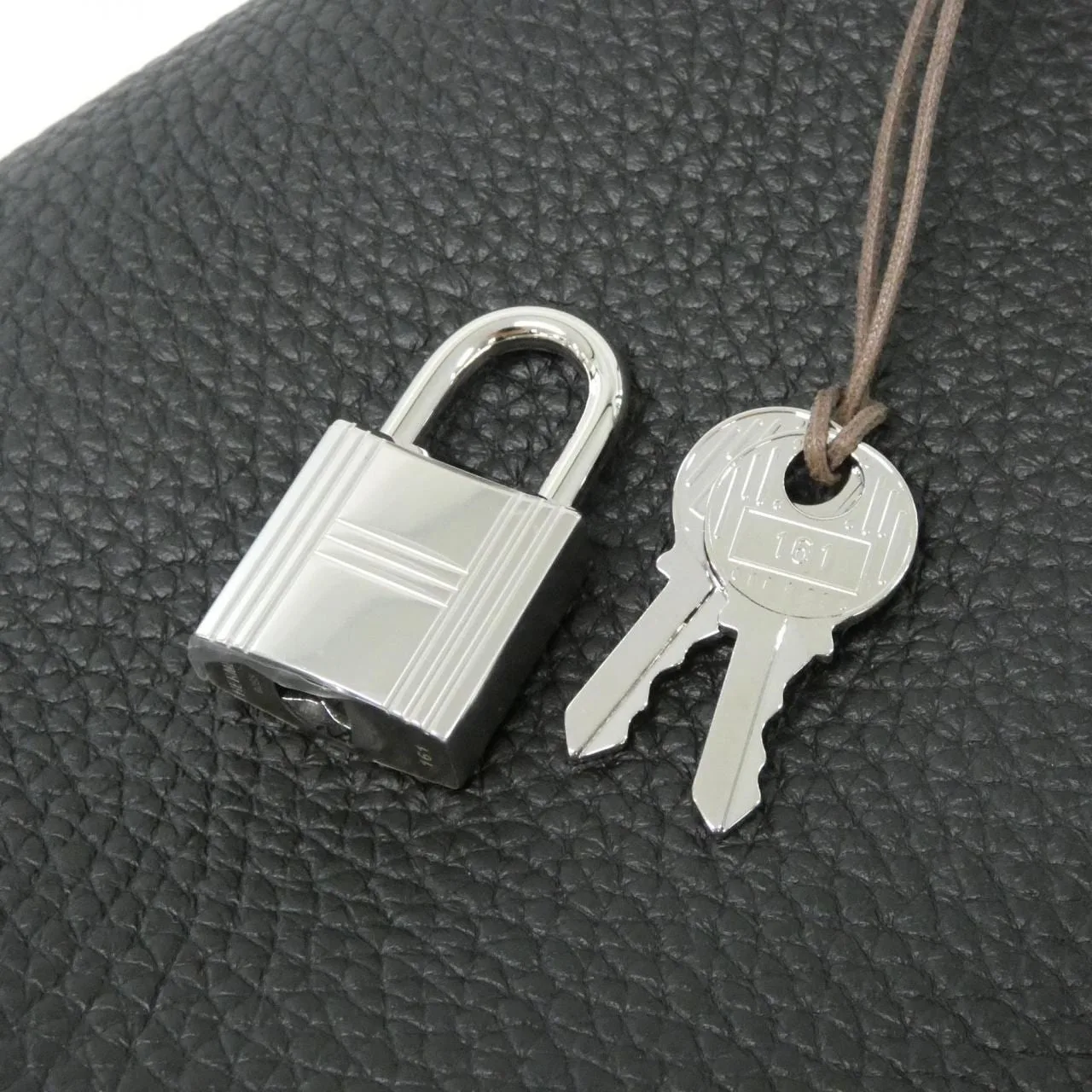 HERMES Picotin 056289CK Handbag Clemence 黑色 Clemence 皮 未使用品 - 縮圖 3