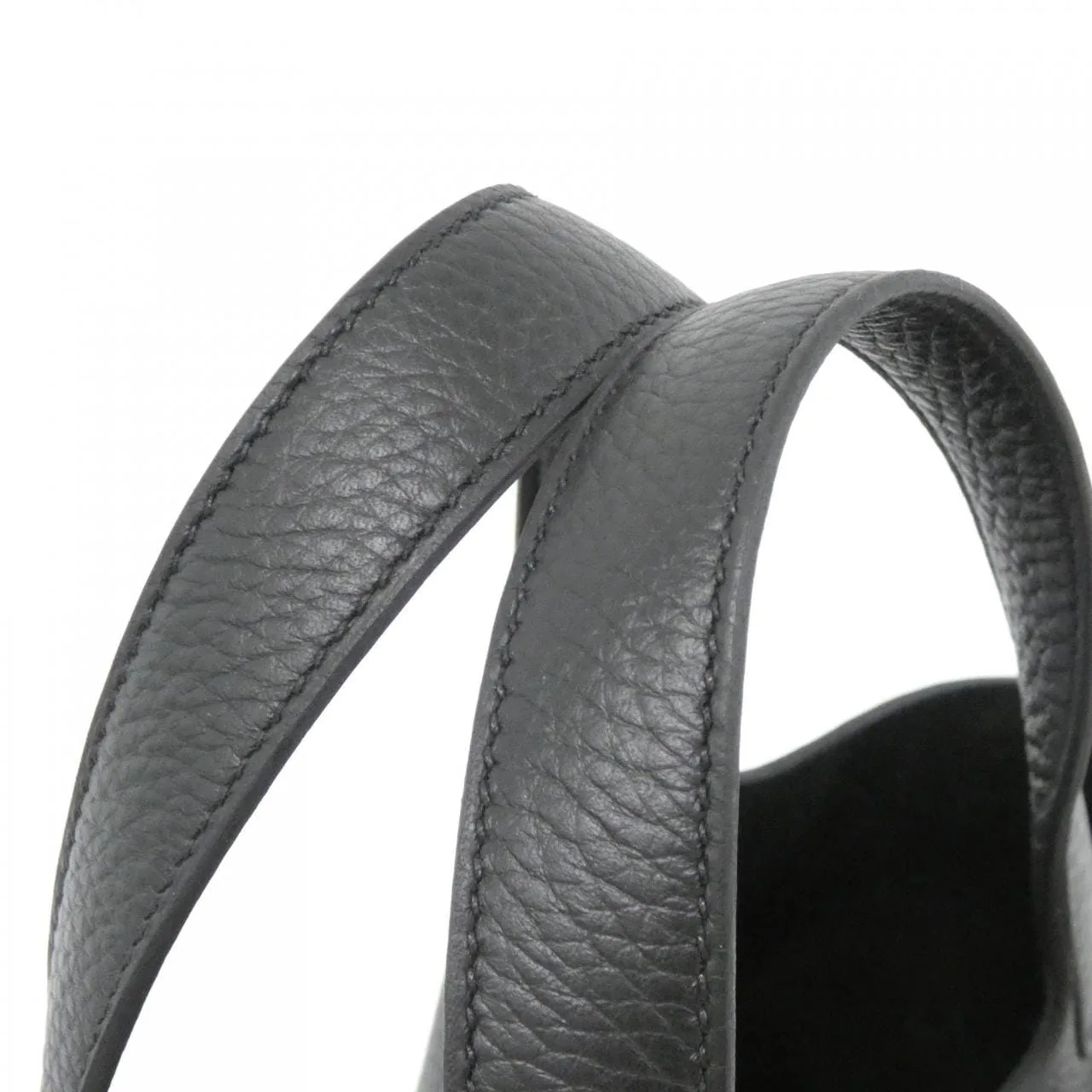 HERMES Picotin 056289CK Handbag Clemence 黑色 Clemence 皮 未使用品 - 縮圖 4