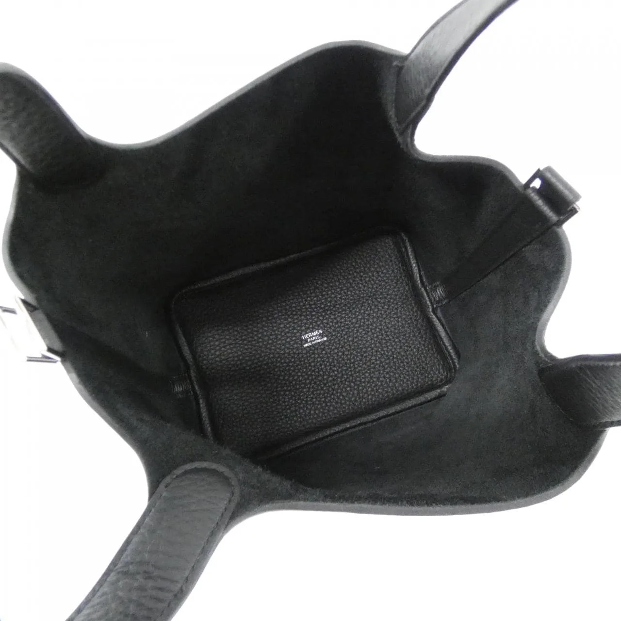 HERMES Picotin 056289CK Handbag Clemence 黑色 Clemence 皮 未使用品 - 縮圖 5