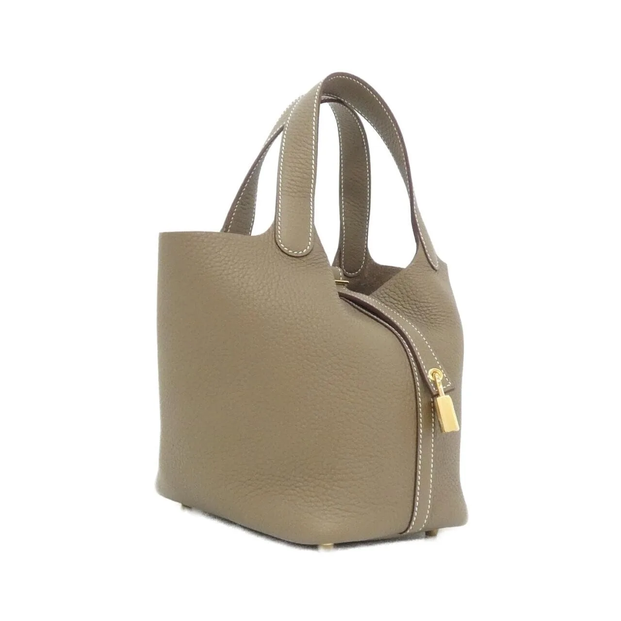 HERMES Picotin 056289CC Handbag Clemence Etoupe