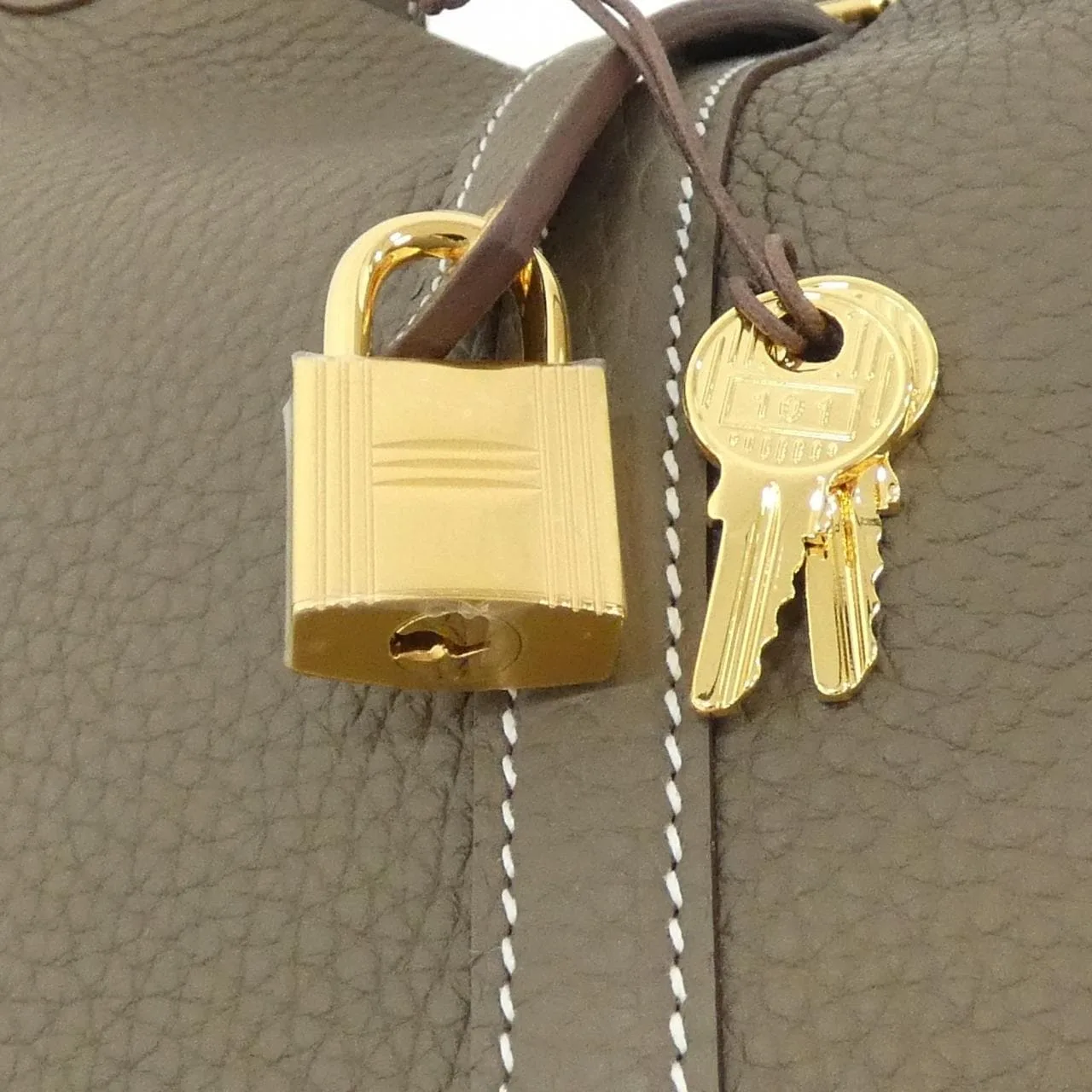 HERMES Picotin 056289CC Handbag Clemence Etoupe Clemence 皮 未使用品 - 縮圖 3