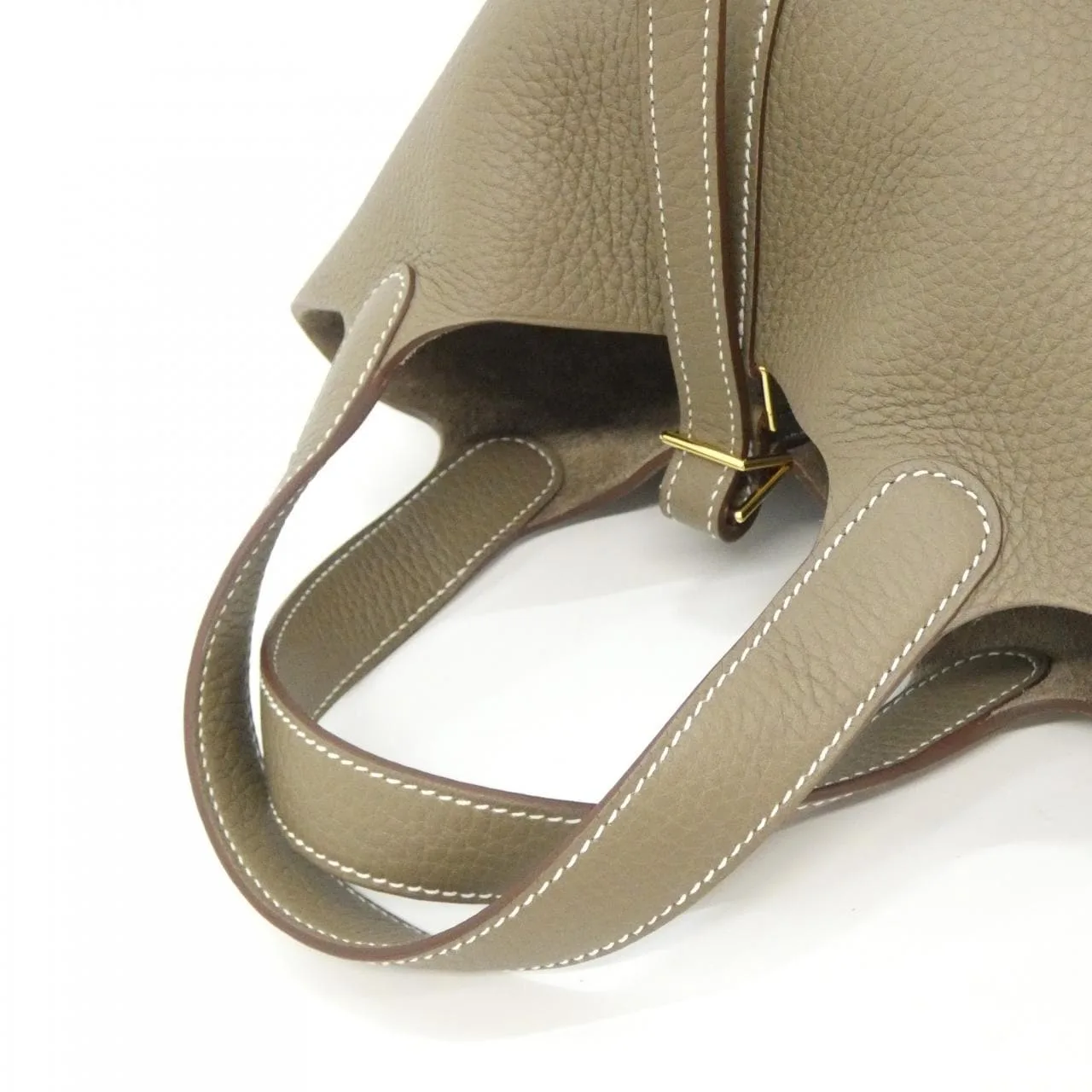 HERMES Picotin 056289CC Handbag Clemence Etoupe Clemence 皮 未使用品 - 縮圖 4