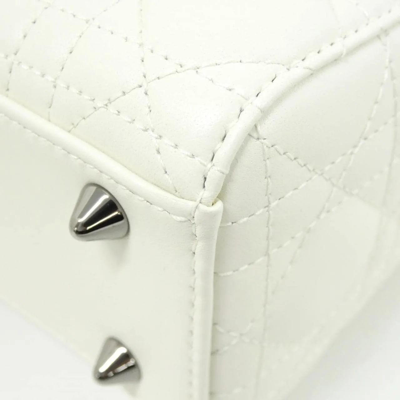 DIOR Lady Dior M0538BCAL Handbag Lambskin 黑色 羊皮 中古品A - 縮圖 3