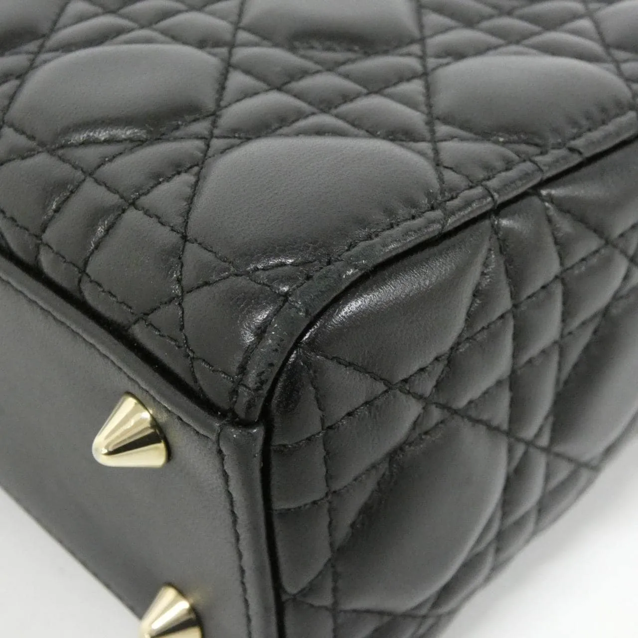 DIOR Lady Dior M0538OCEA Handbag Lambskin 黑色 羊皮 中古品A - 縮圖 3