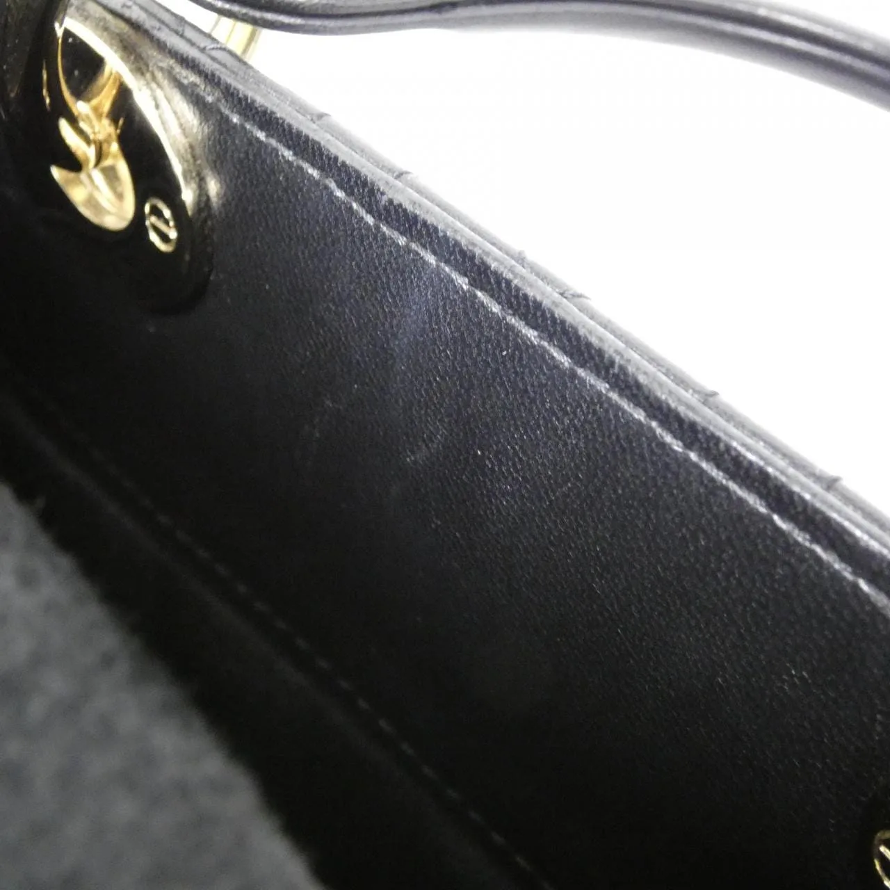 DIOR Lady Dior M0538OCEA Handbag Lambskin 黑色 羊皮 中古品A - 縮圖 9