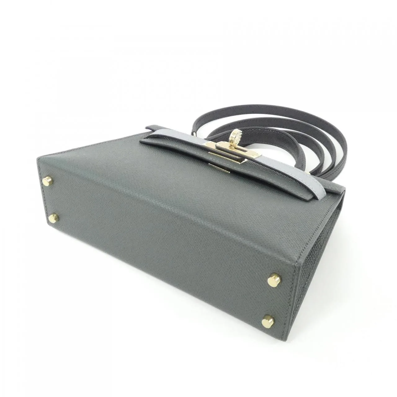 HERMES Kelly 084732CP Handbag Epsom Black Epsom Leather Rank A - Thumbnail 3