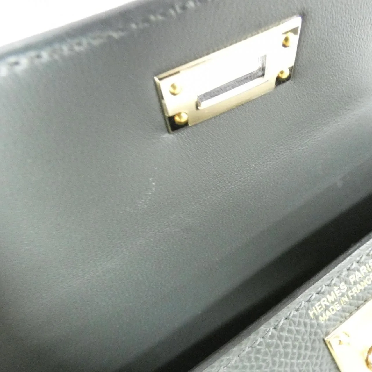 HERMES Kelly 084732CP Handbag Epsom Black Epsom Leather Rank A - Thumbnail 6