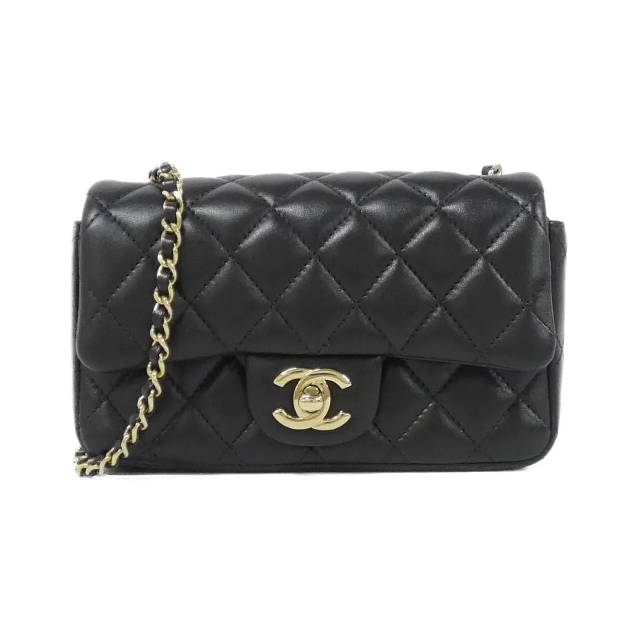 CHANEL AS5219 Shoulder Lambskin Black