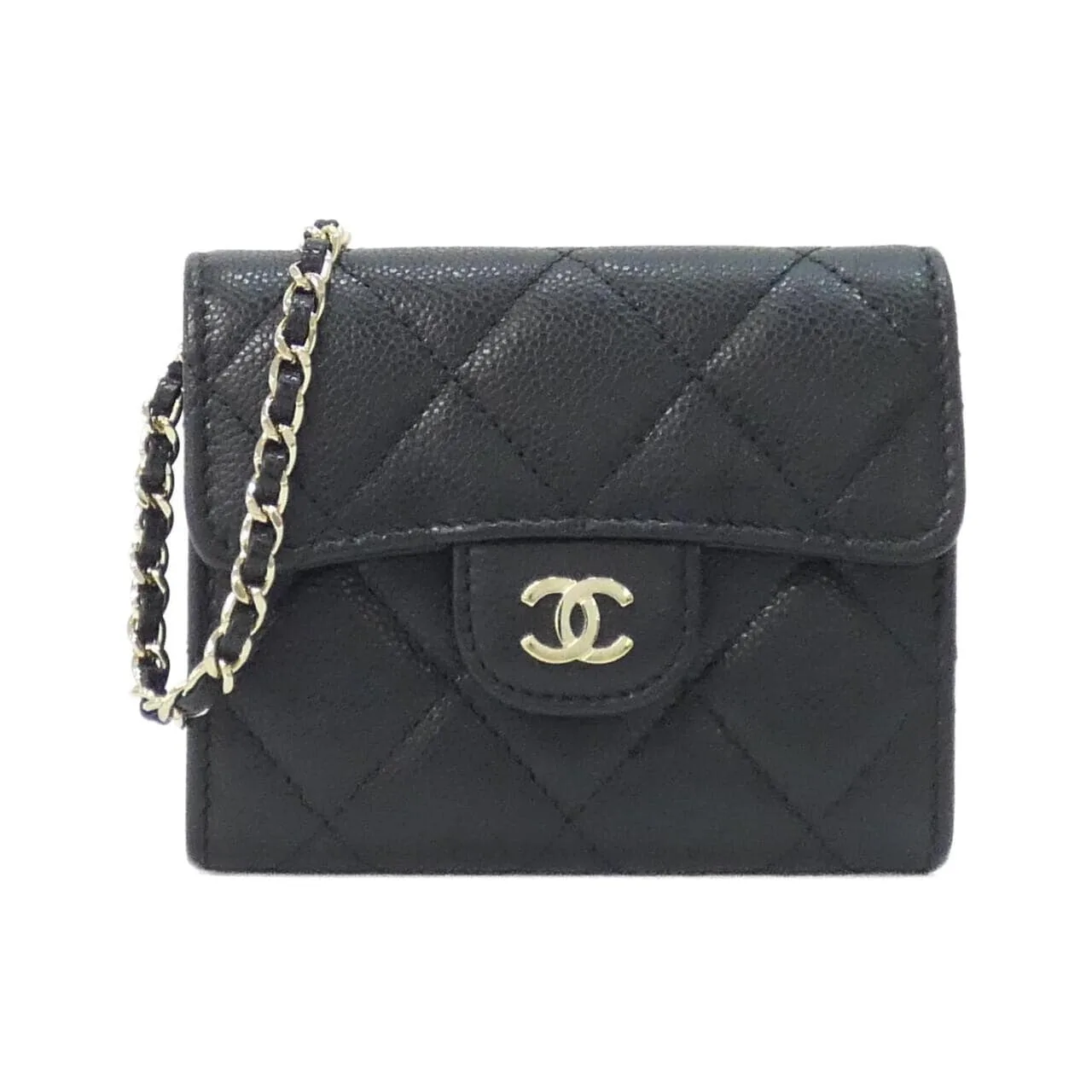 CHANEL Timeless Classic AP0238 Card Case Grained Calfskin Black