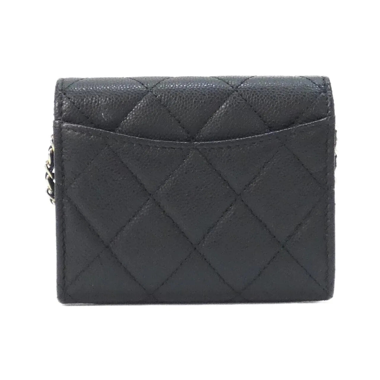 CHANEL Timeless Classic AP0238 Card Case Grained Calfskin 黑色 荔枝紋牛皮 中古品A - 縮圖 2