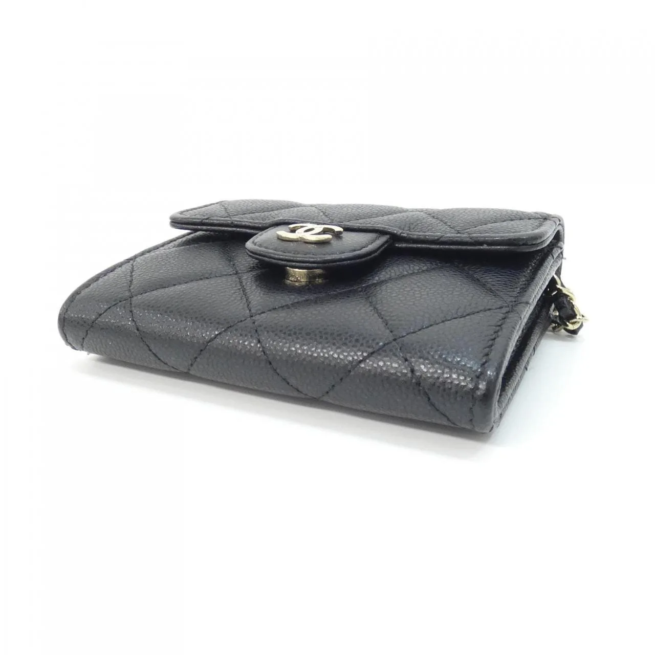 CHANEL Timeless Classic AP0238 Card Case Grained Calfskin 黑色 荔枝紋牛皮 中古品A - 縮圖 3