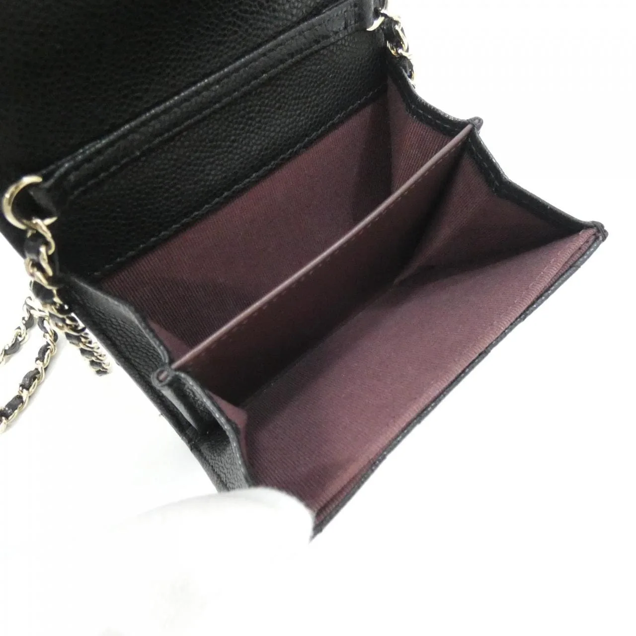 CHANEL Timeless Classic AP0238 Card Case Grained Calfskin 黑色 荔枝紋牛皮 中古品A - 縮圖 9