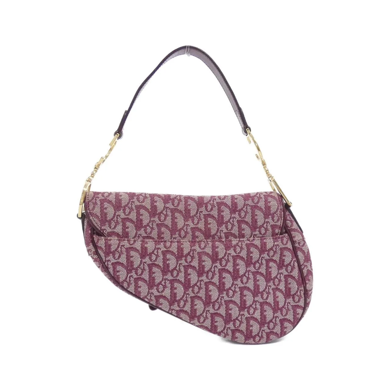 DIOR Saddle SLO44001 肩背包 帆布 酒紅色 帆布 中古品B - 縮圖 2