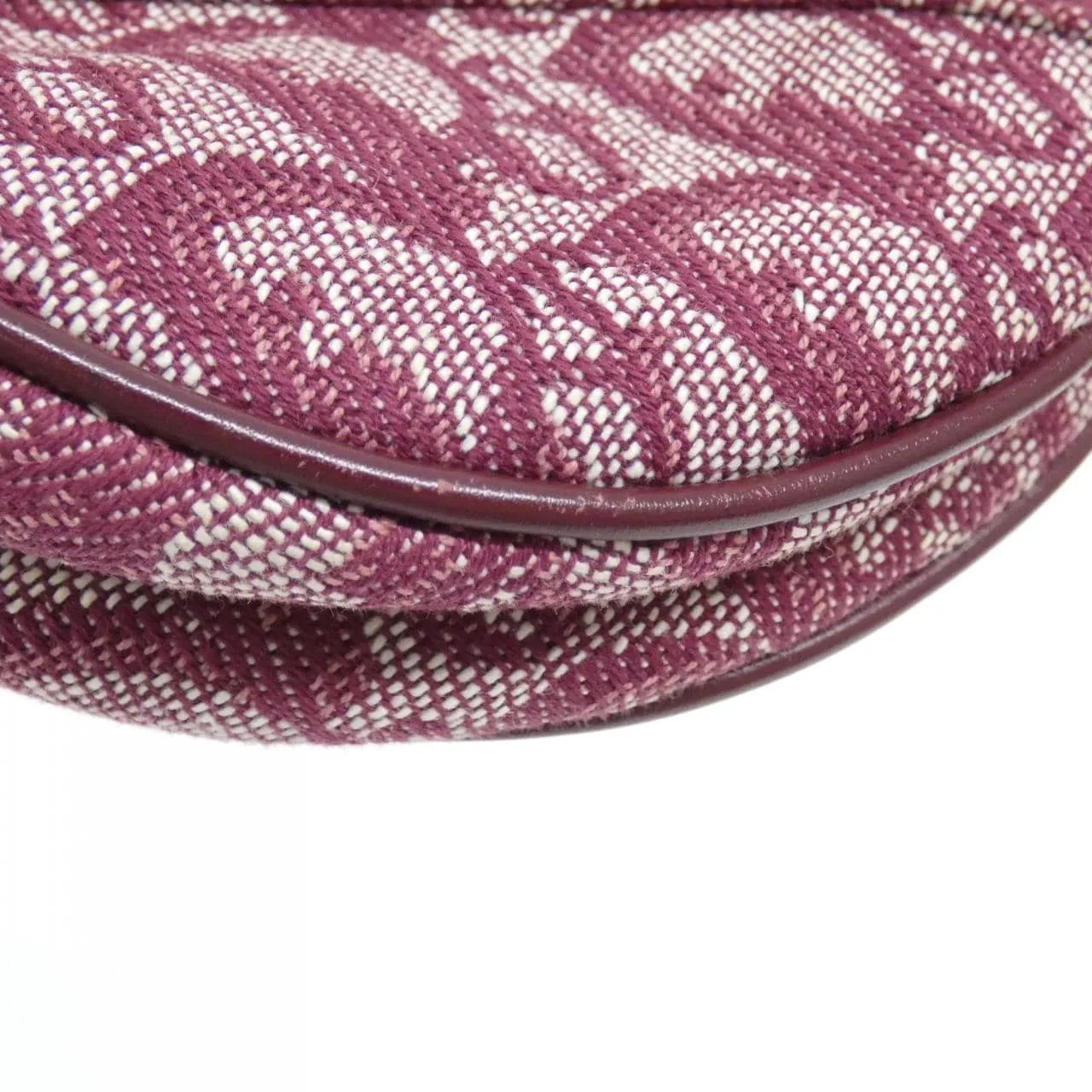 DIOR Saddle SLO44001 肩背包 帆布 酒紅色 帆布 中古品B - 縮圖 3