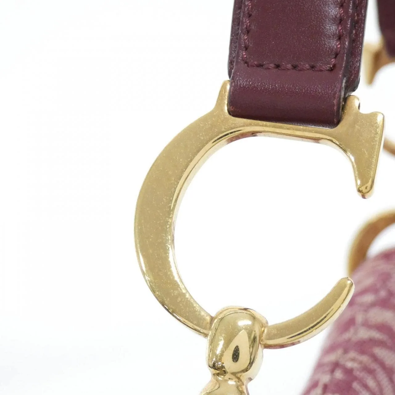 DIOR Saddle SLO44001 肩背包 帆布 酒紅色 帆布 中古品B - 縮圖 6