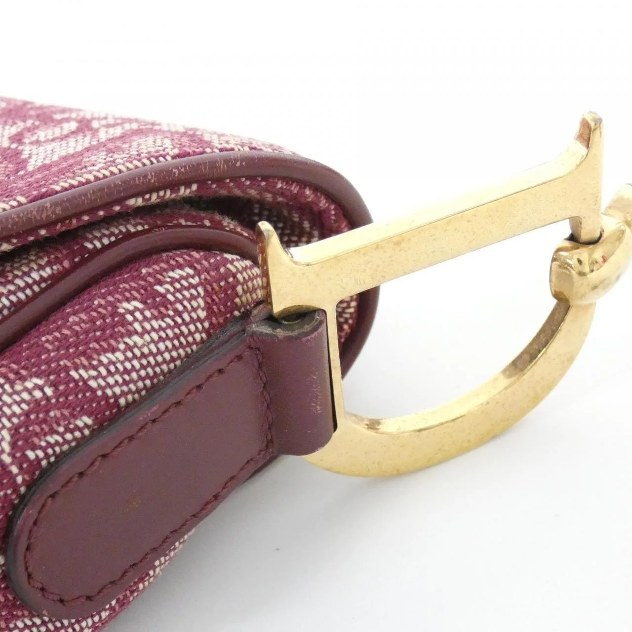 DIOR Saddle SLO44001 肩背包 帆布 酒紅色 帆布 中古品B - 縮圖 7
