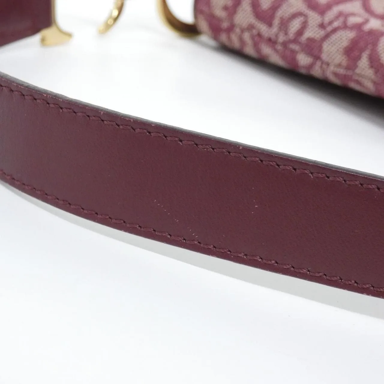 DIOR Saddle SLO44001 肩背包 帆布 酒紅色 帆布 中古品B - 縮圖 8