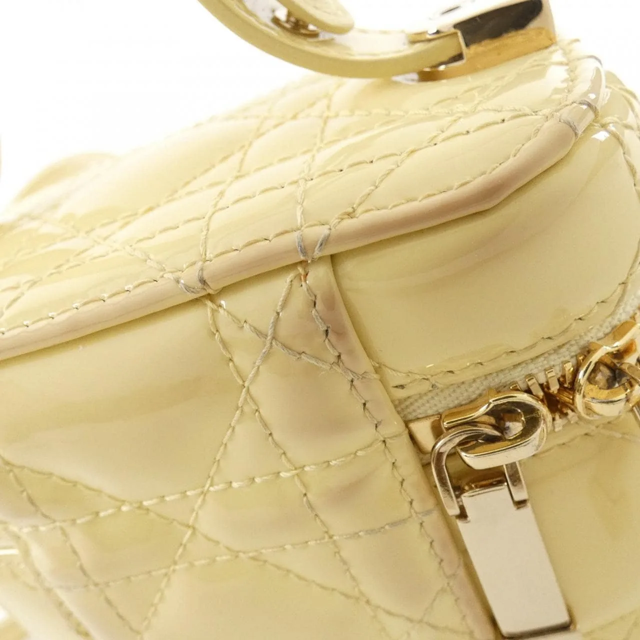 DIOR Lady Dior S0935OWCB Handbag Patent Leather 黑色 漆皮 中古品B - 縮圖 4
