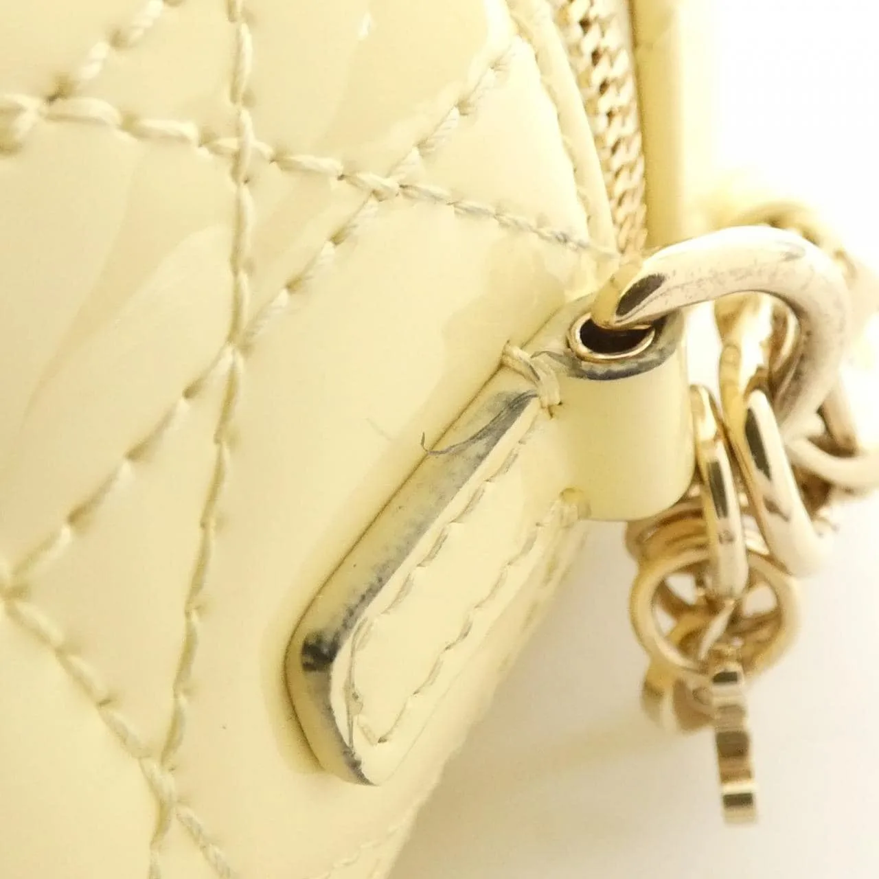 DIOR Lady Dior S0935OWCB Handbag Patent Leather 黑色 漆皮 中古品B - 縮圖 6