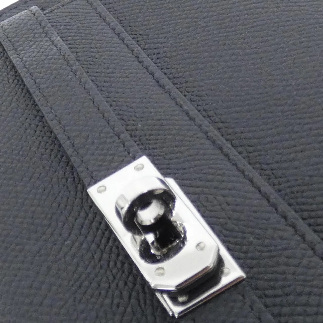 HERMES Kelly 080253CK Wallet Epsom Black Epsom Leather Rank A - Thumbnail 6