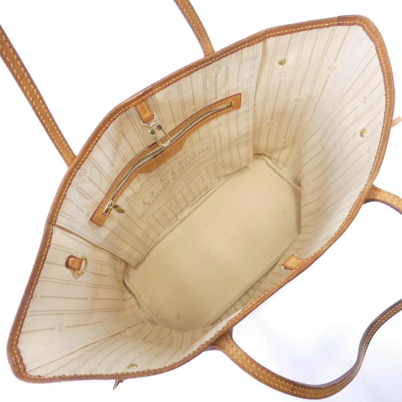 LOUIS VUITTON Neverfull N51107 Tote Damier 黑色 Damier 中古品B - 縮圖 8