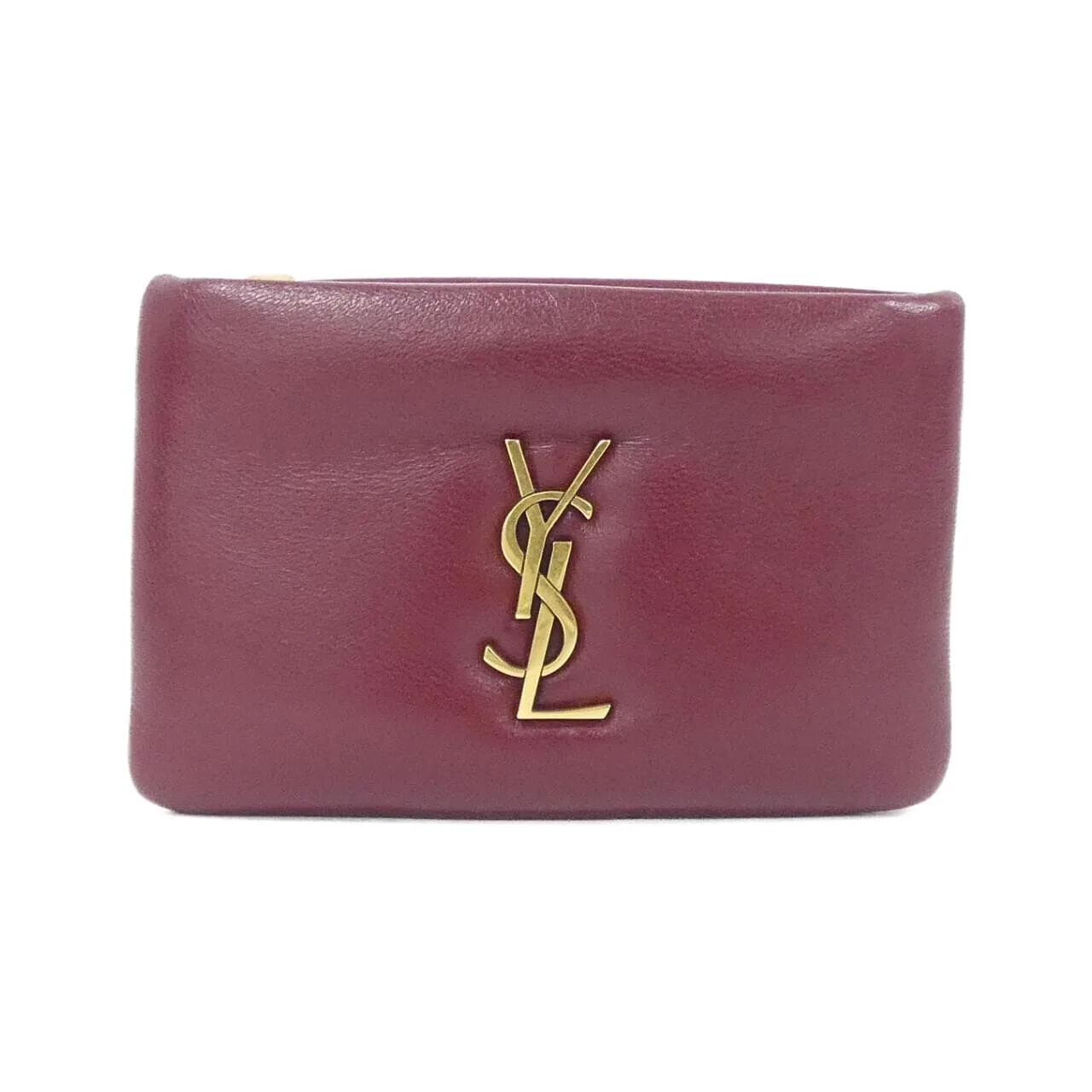 SAINT LAURENT 778113 AACX7 Coin Case Lambskin Black