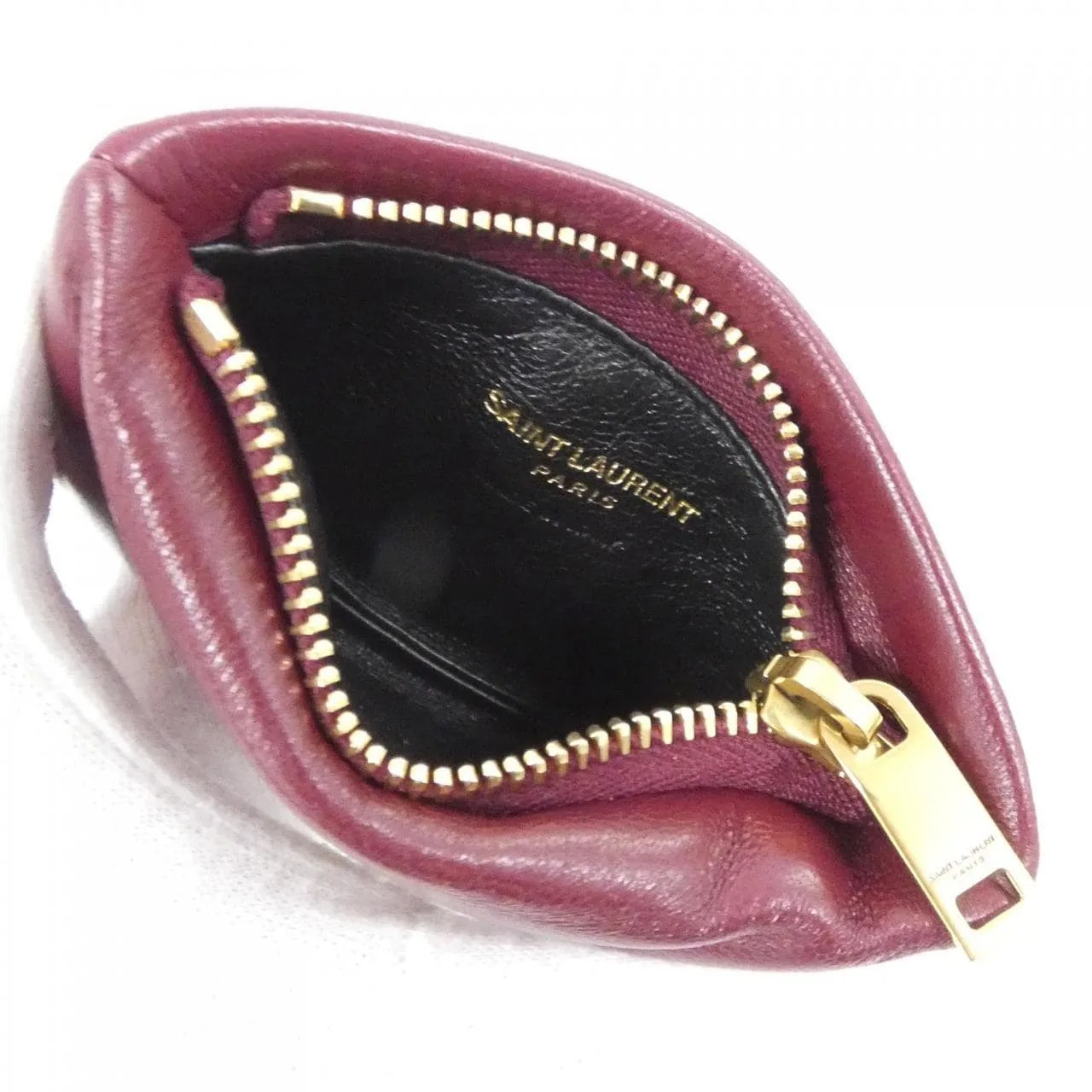 SAINT LAURENT 778113 AACX7 Coin Case Lambskin 黑色 羊皮 中古品A - 縮圖 5