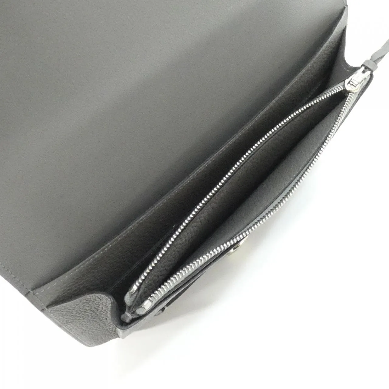 HERMES 043070CK Wallet Togo 黑色 Togo 牛皮 中古品A - 縮圖 9