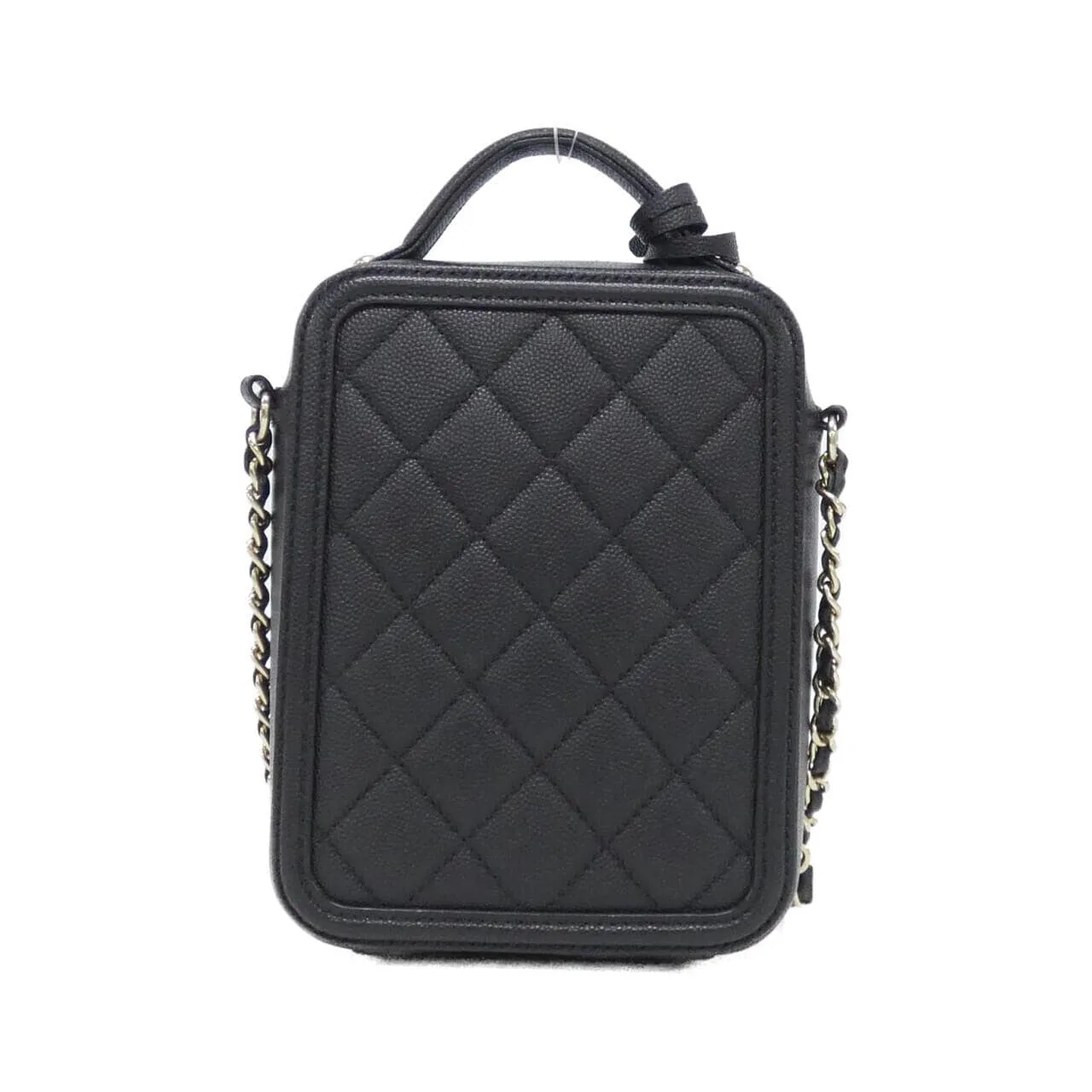 CHANEL AS0988 Handbag Grained Calfskin Black Grained Calfskin Rank B - Thumbnail 2