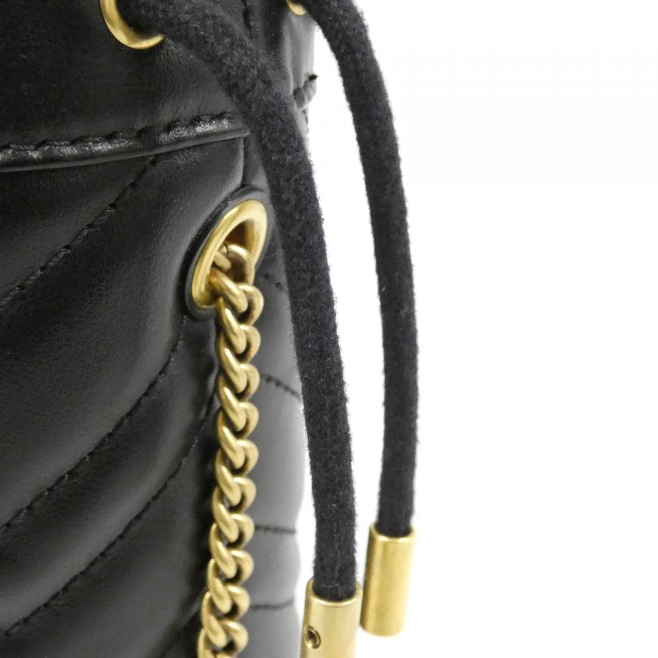 GUCCI 575163 DTDRT Shoulder Leather 黑色 皮革 中古品A - 縮圖 5