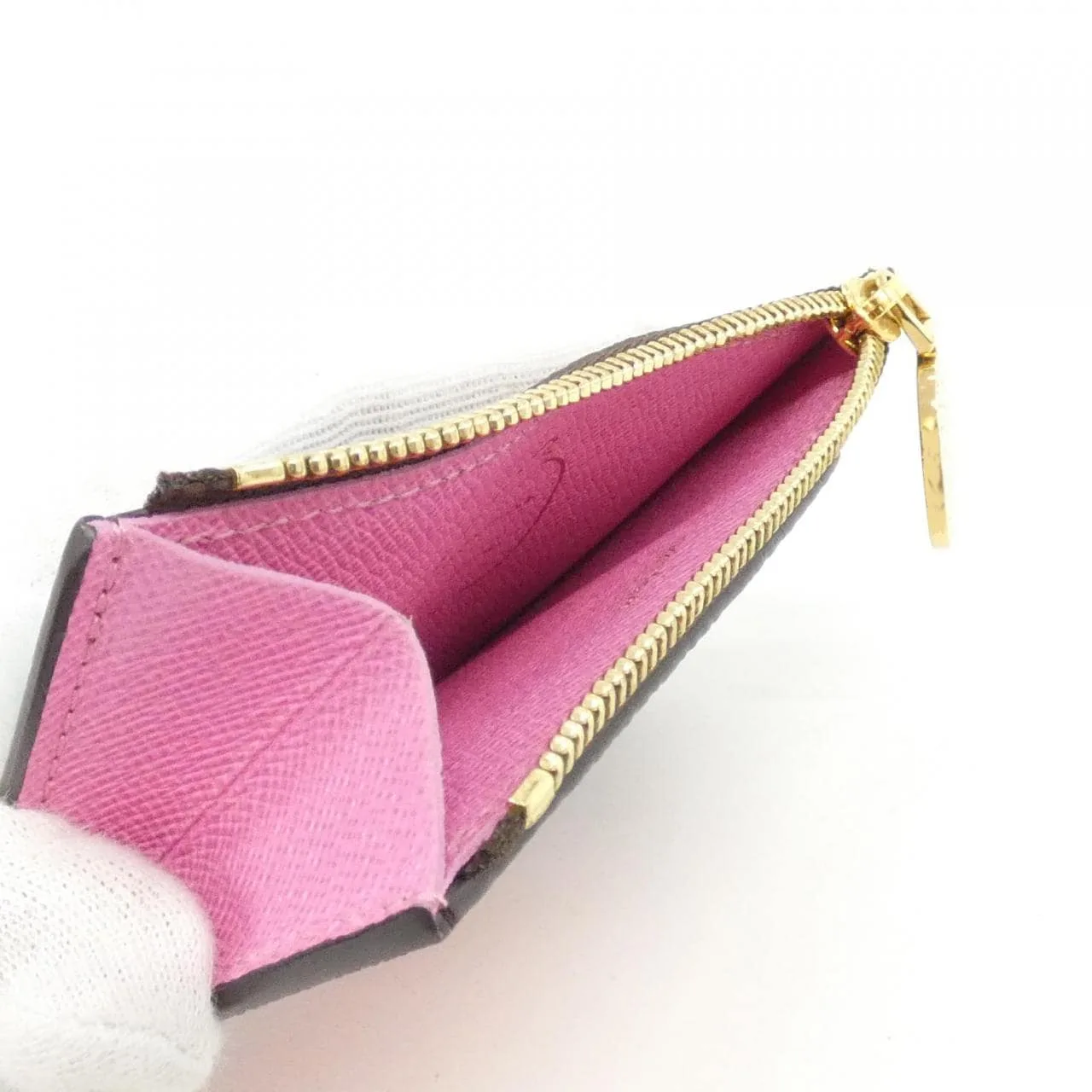 LOUIS VUITTON M82110 Coin Case Monogram 黑色 Monogram 中古品A - 縮圖 5