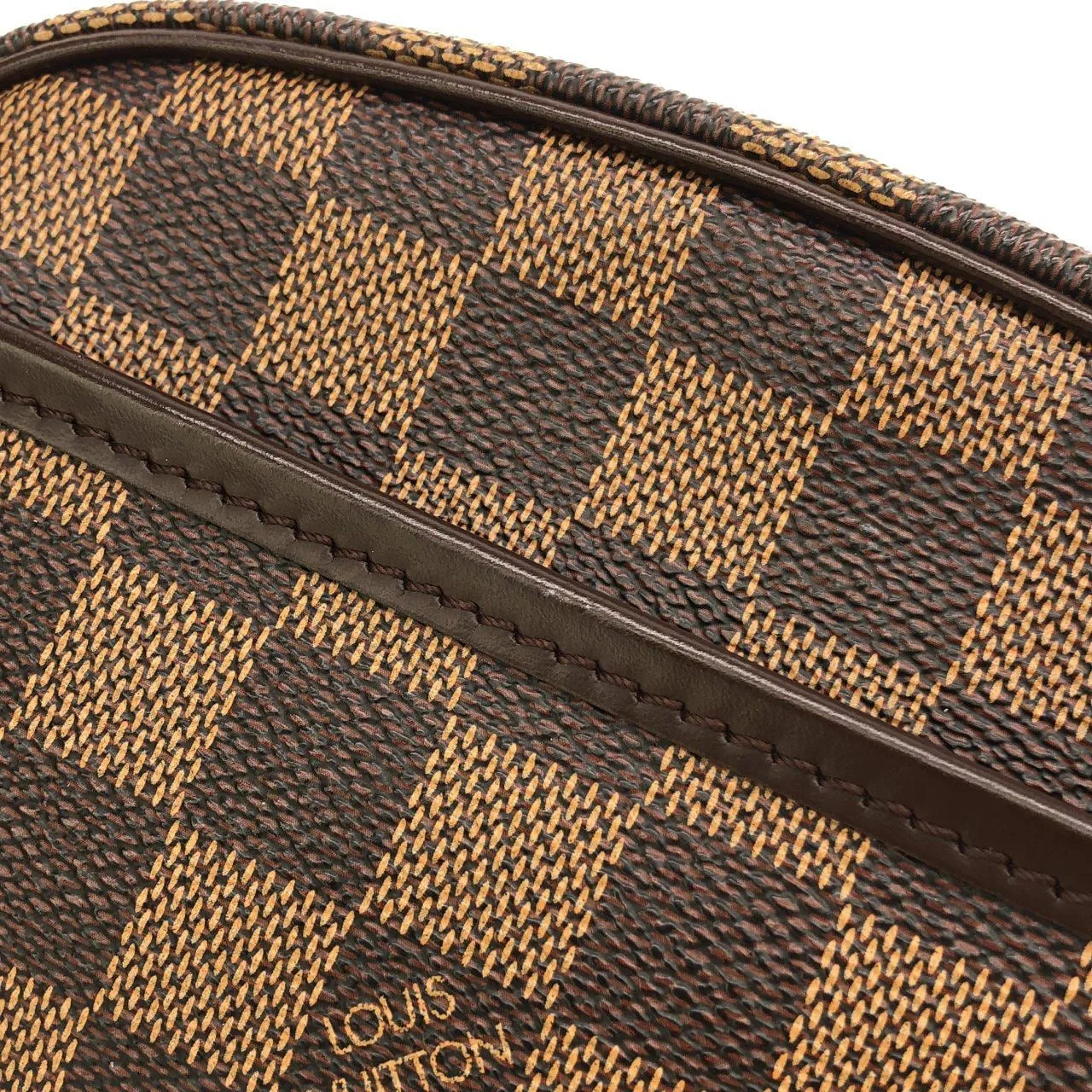 LOUIS VUITTON Pochette N51296 Shoulder Damier 黑色 Damier 中古品A - 縮圖 4