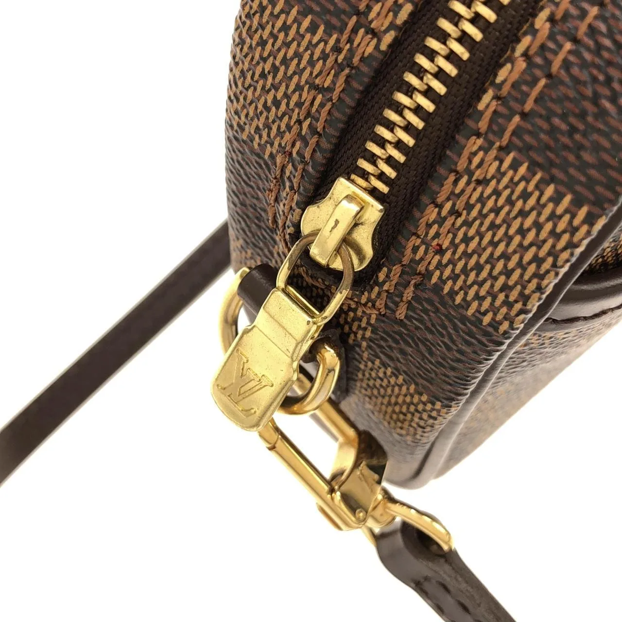 LOUIS VUITTON Pochette N51296 Shoulder Damier 黑色 Damier 中古品A - 縮圖 5