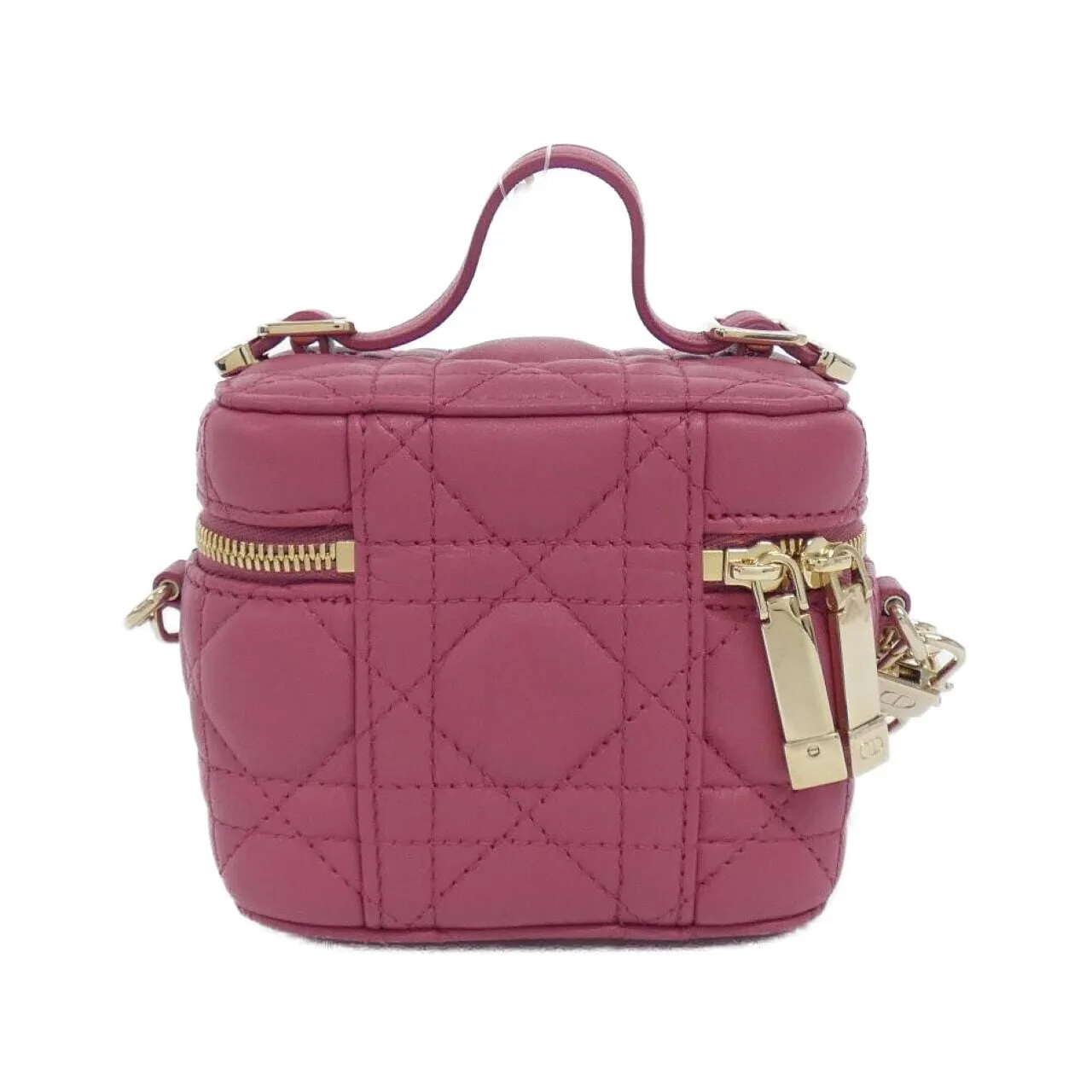 DIOR Lady Dior S0918ONMJ Handbag Lambskin 粉色 羊皮 中古品A - 縮圖 2