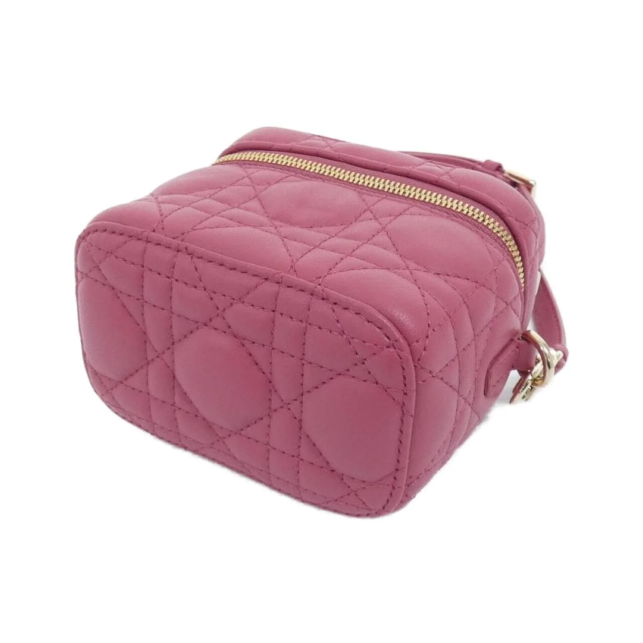 DIOR Lady Dior S0918ONMJ Handbag Lambskin 粉色 羊皮 中古品A - 縮圖 3