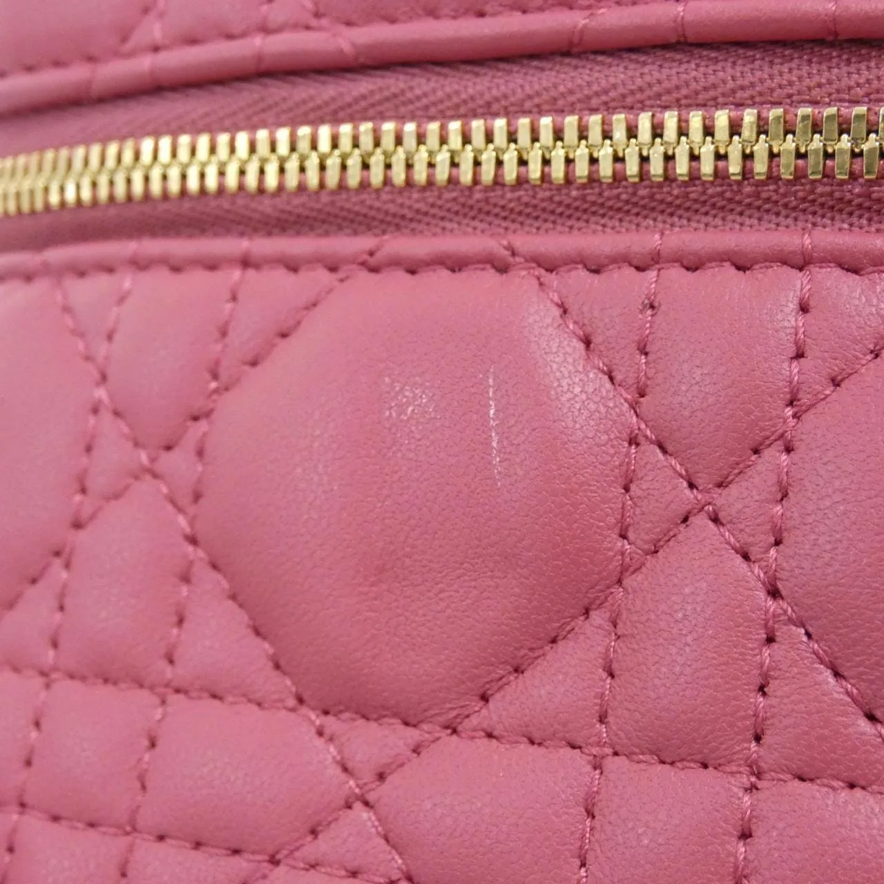 DIOR Lady Dior S0918ONMJ Handbag Lambskin 粉色 羊皮 中古品A - 縮圖 5