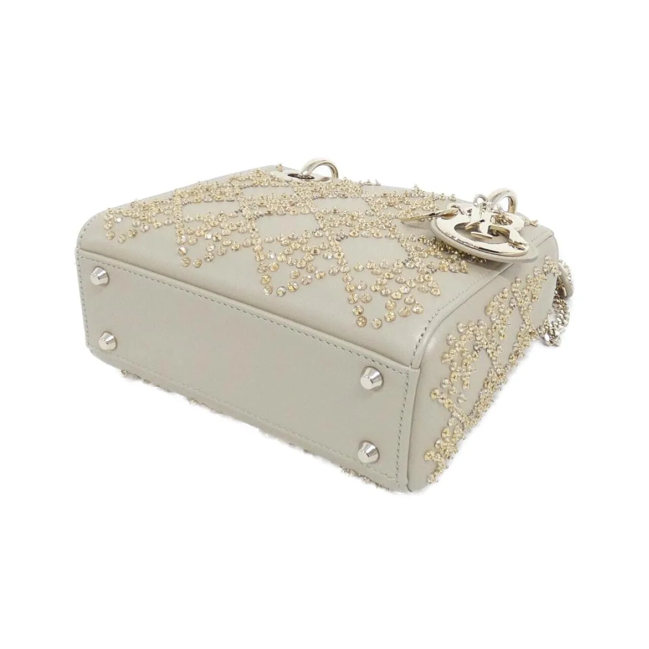 DIOR Lady Dior M0505OREJ 手提包 羊皮 黑色 羊皮 中古品A - 縮圖 3