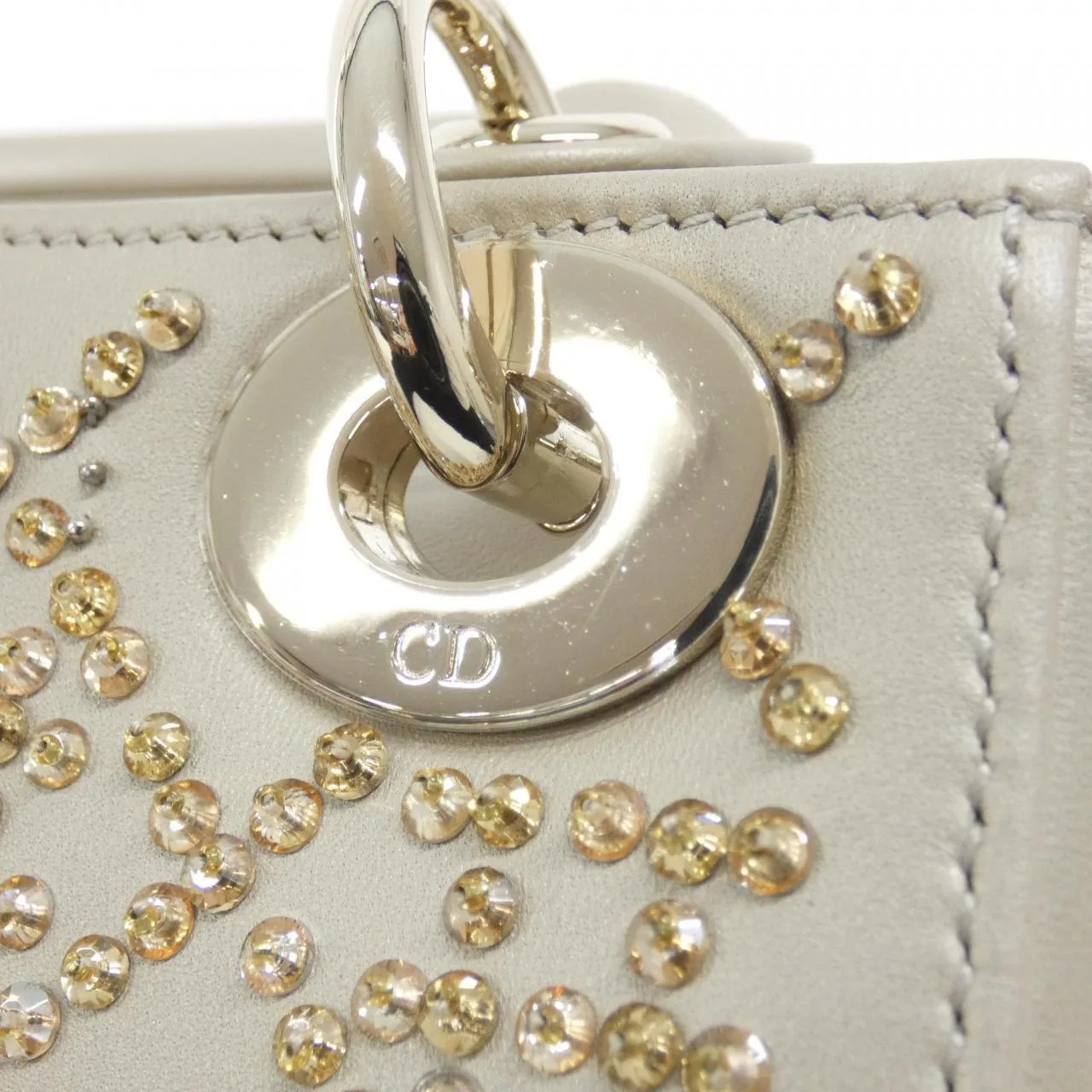 DIOR Lady Dior M0505OREJ 手提包 羊皮 黑色 羊皮 中古品A - 縮圖 5