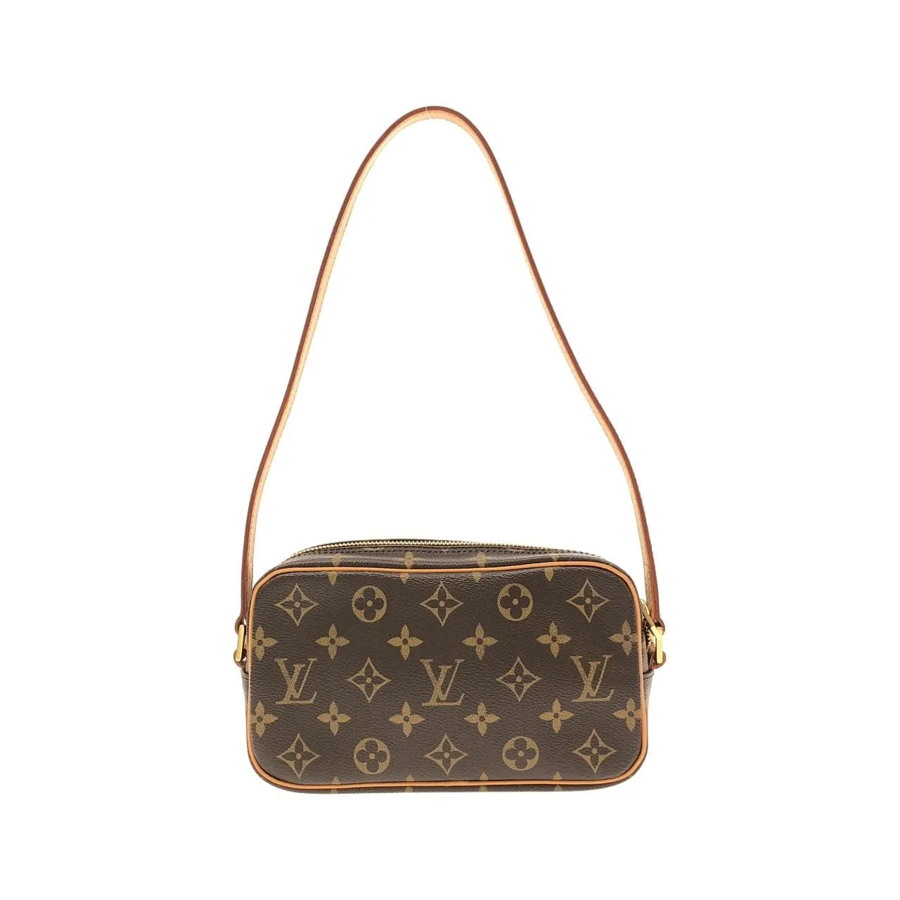 LOUIS VUITTON Pochette M51183 Shoulder Monogram 黑色 Monogram 中古品A - 縮圖 2