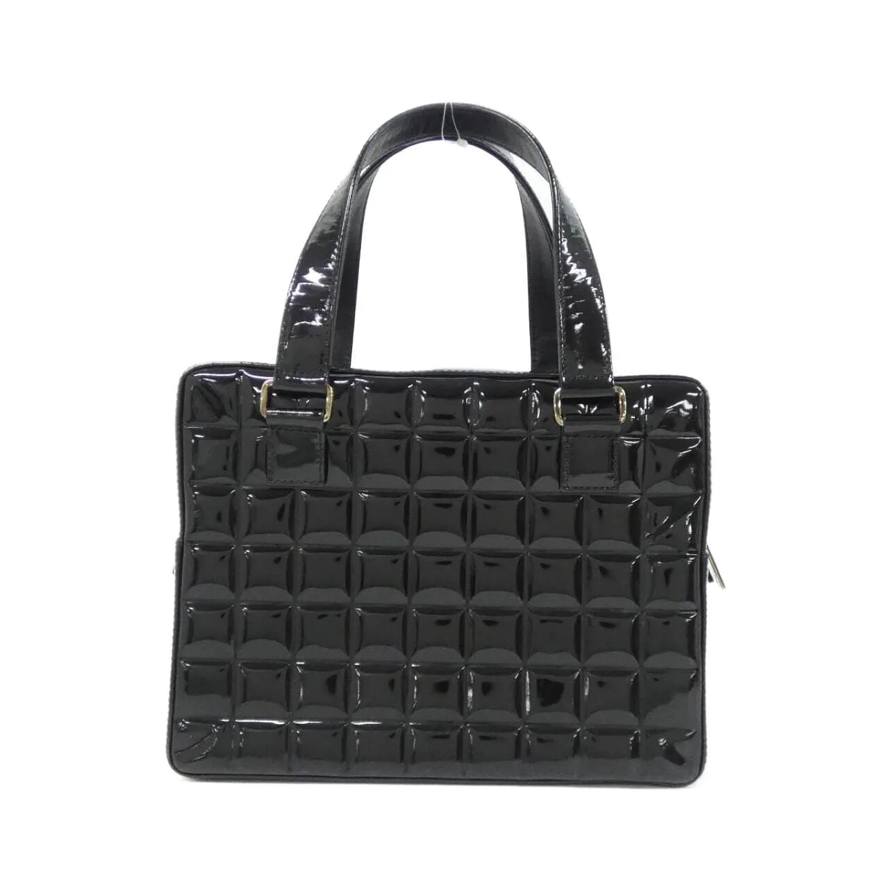 CHANEL 19270 Handbag Patent Leather Black Patent Leather Rank B - Thumbnail 2