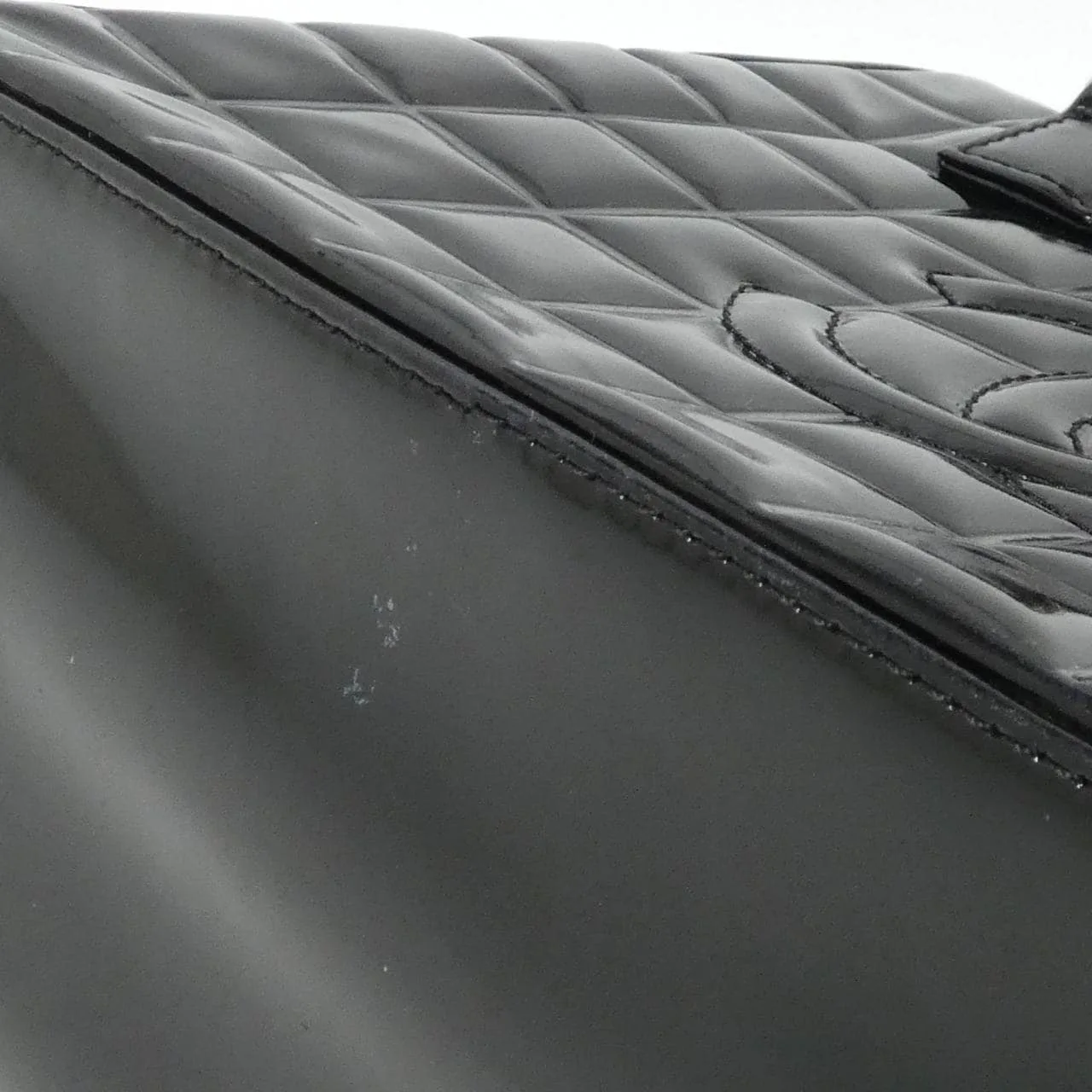 CHANEL 19270 Handbag Patent Leather Black Patent Leather Rank B - Thumbnail 3