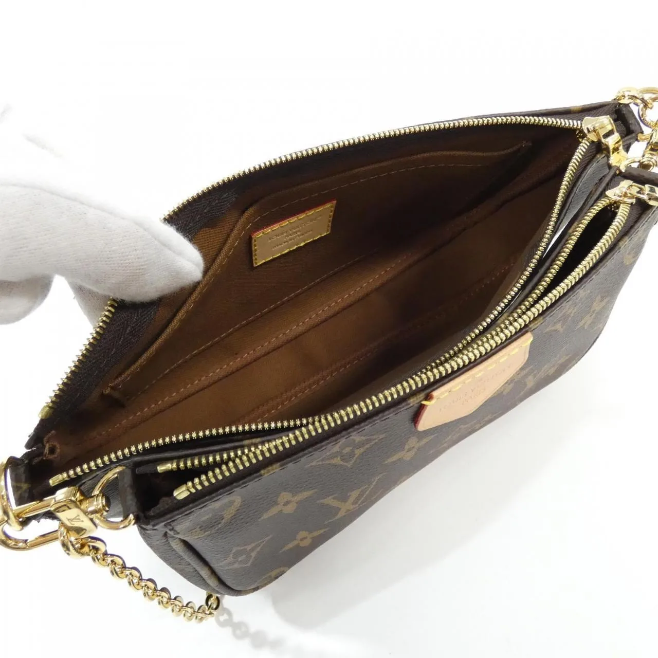 LOUIS VUITTON Pochette M44813 Shoulder Monogram 黑色 Monogram 中古品A - 縮圖 6