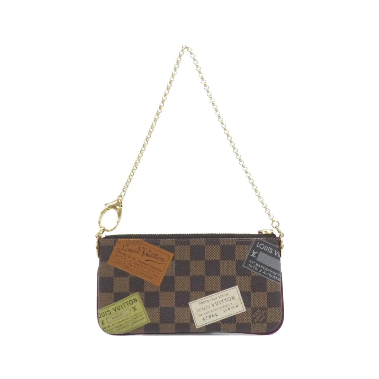 LOUIS VUITTON Pochette N63080 Pochette Damier Black Damier Rank A - Thumbnail 2