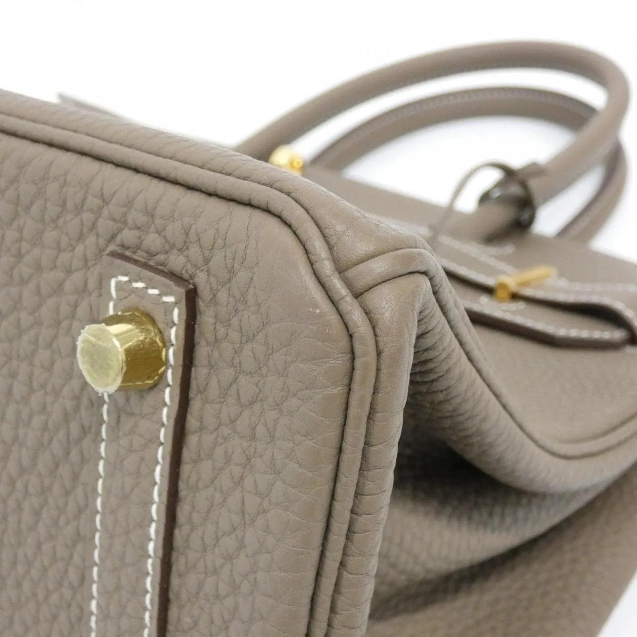 HERMES Birkin 027633CC Handbag Togo Etoupe Togo Leather Rank A - Thumbnail 4